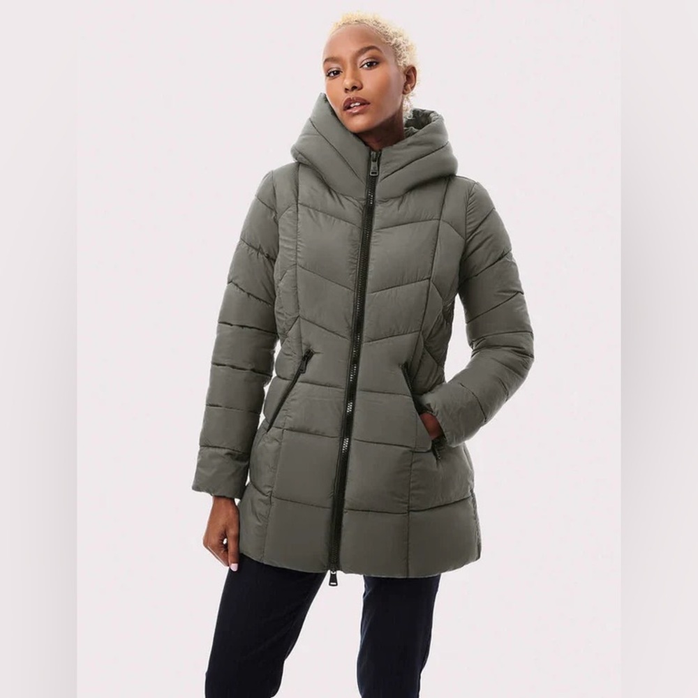 Bernardo Women's Puffer Jacket - Dark Gray Size Large NWT